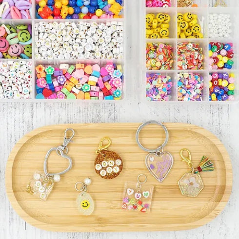 Yellow Colour Round Emoji Beads